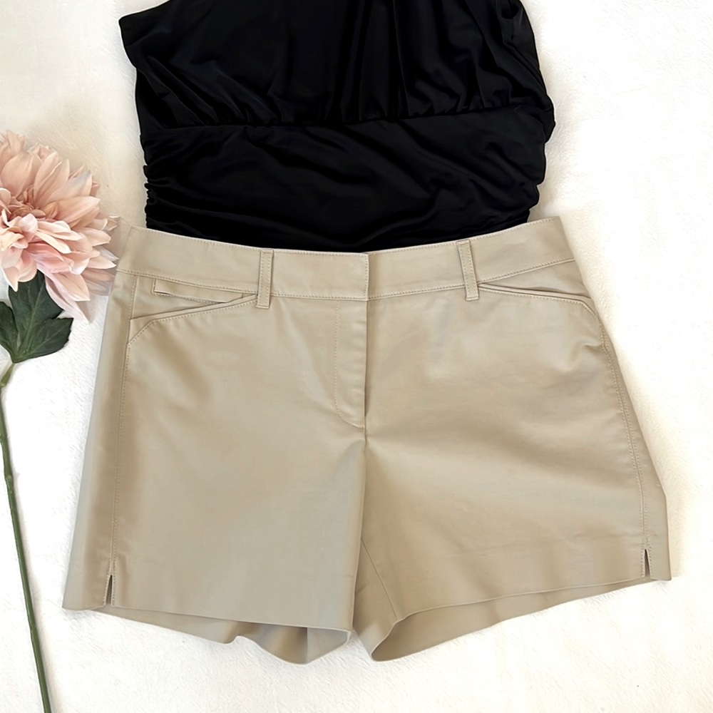 WHBM Sz 8 Khaki Dress Shorts